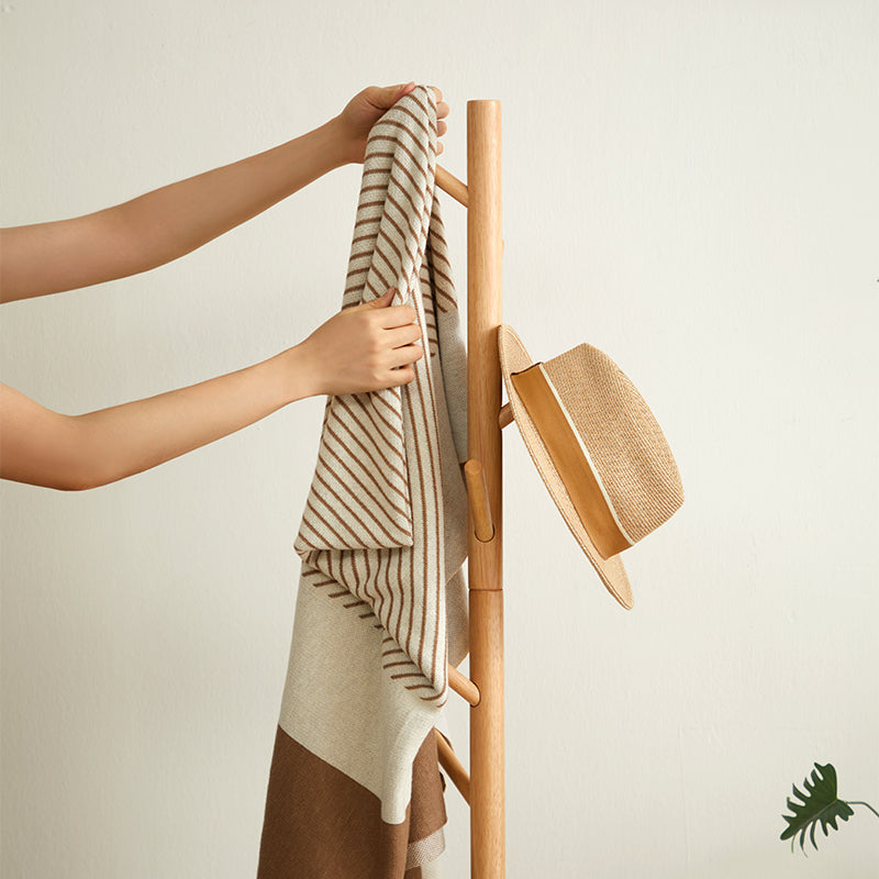 Norbert Solid Rubberwood Coat Rack 36cm – view 7