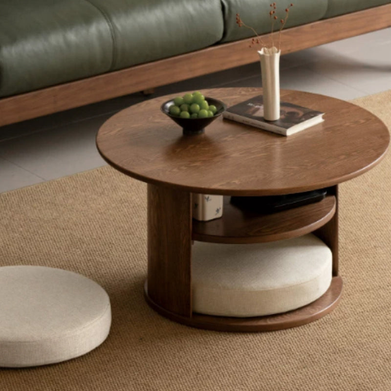 Sonia round Fraxinus mandshurica wood coffee table – view 17