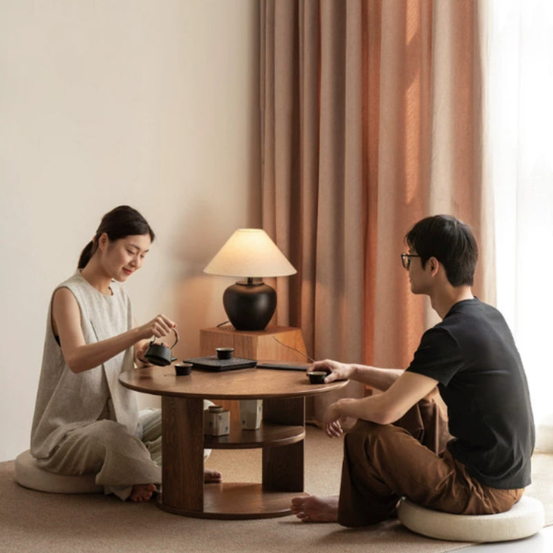 Sonia round Fraxinus mandshurica wood coffee table – view 20