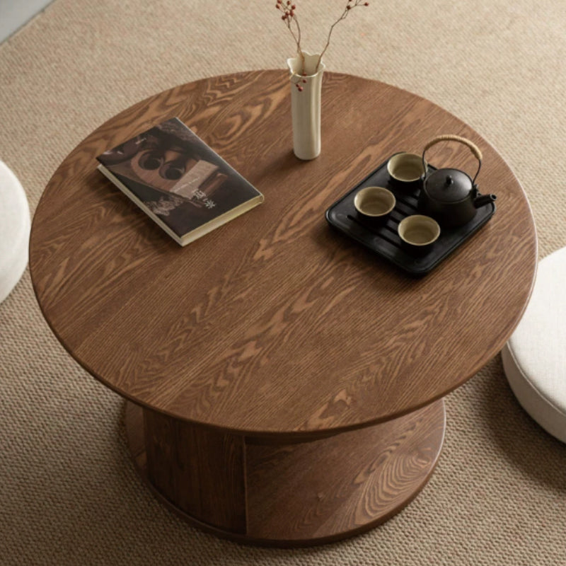 Sonia round Fraxinus mandshurica wood coffee table – view 23