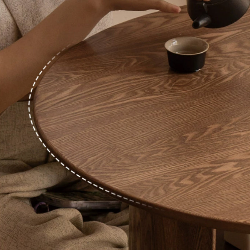 Sonia round Fraxinus mandshurica wood coffee table – view 24
