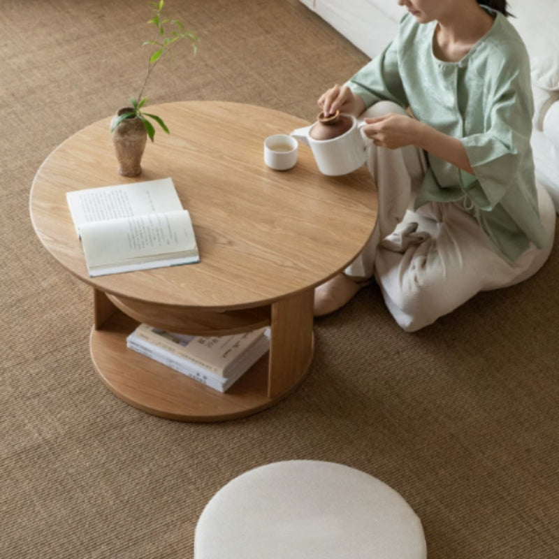 Sonia round Fraxinus mandshurica wood coffee table – view 6