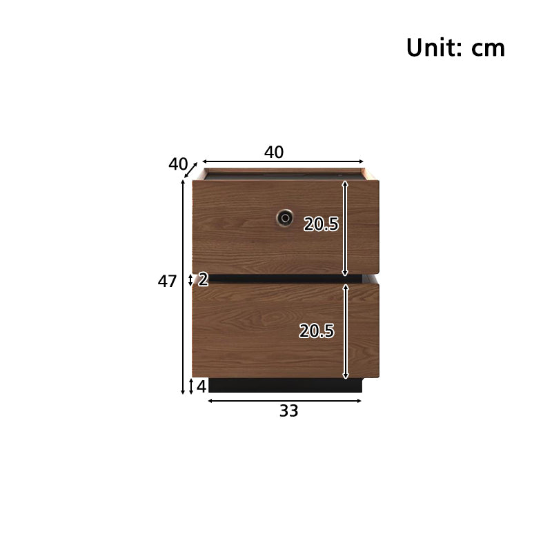 Stephanie Wooden Side Table in Solid Ash with Fingerprint Lock and LED – view 8
