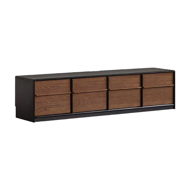 Thelma Solid Oak Entertainment Unit, Walnut Finish 200cm 220cm 240cm – 200cm, view 12