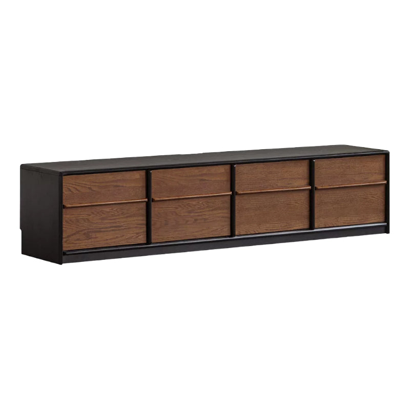 Thelma Solid Oak Entertainment Unit, Walnut Finish 200cm 220cm 240cm – 220cm, view 14