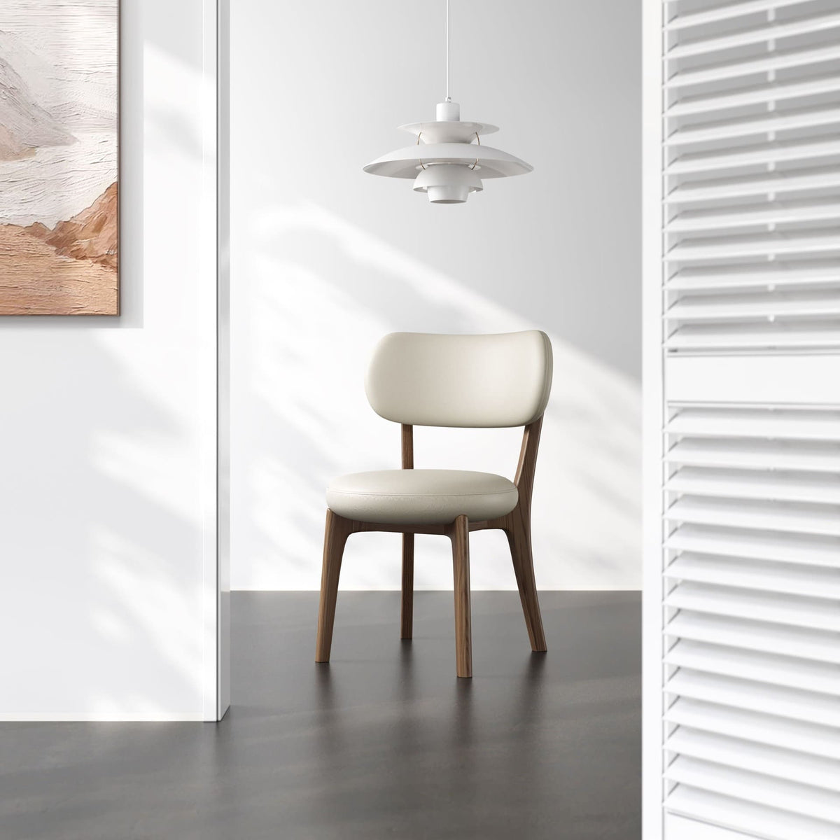 Mezzo Upholstered Dining Chair, Solid Ash Legs 42cm