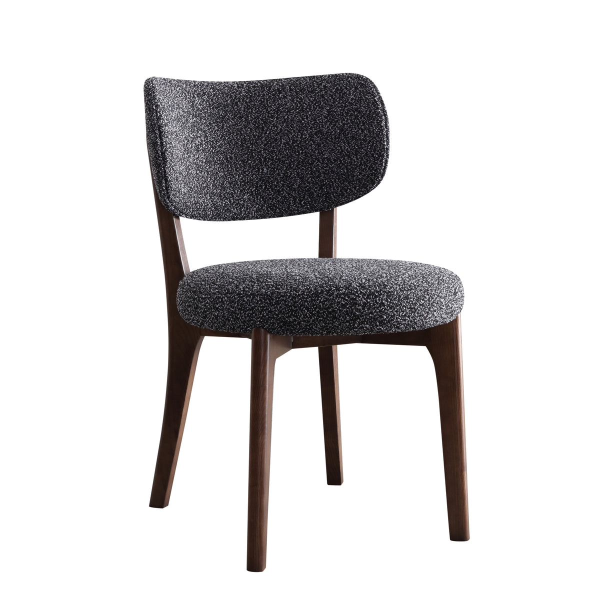 Mezzo Upholstered Dining Chair, Solid Ash Legs 42cm – Boucle, view 15