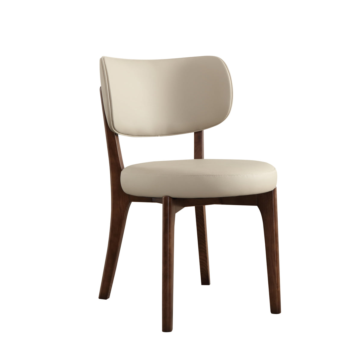 Mezzo Upholstered Dining Chair, Solid Ash Legs 42cm – Leather, view 8