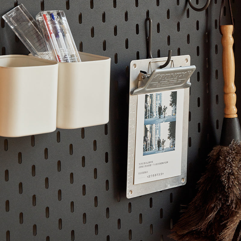 Viola Solid American Oak Narrow Storage Cabinet with Pegboard 60cm – view 8