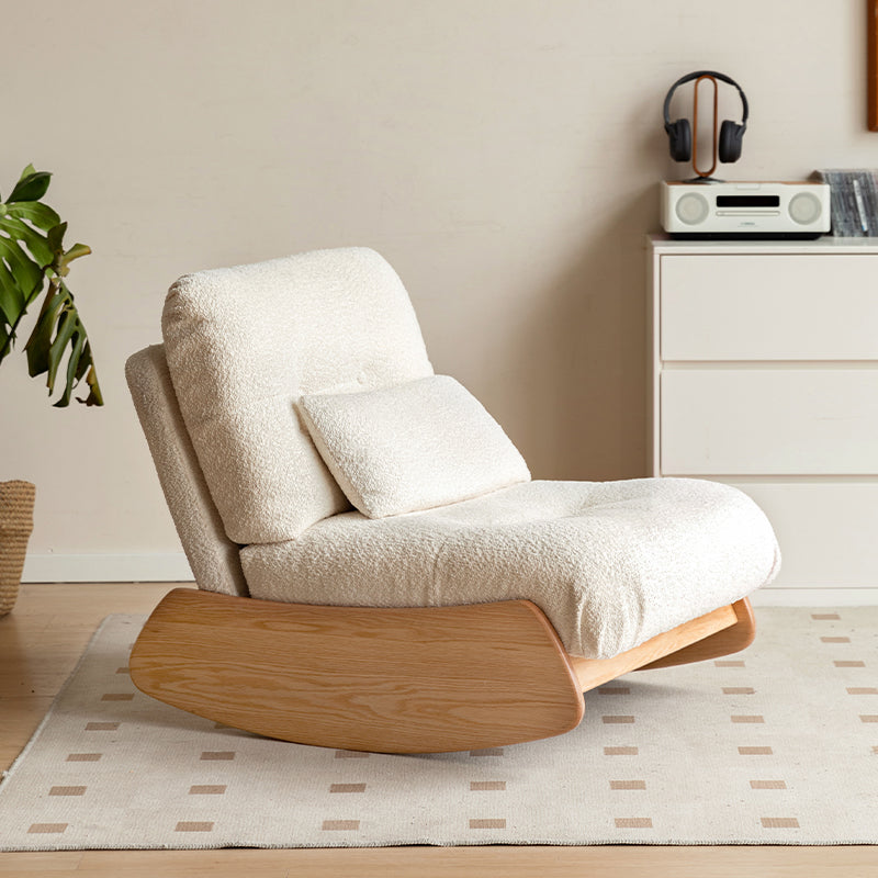 Virginia Faux Shearling Accent Chair on a Solid American Oak Base