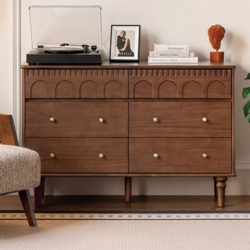 Brittany Chest of Drawers, Solid Black Walnut with Pinewood 63cm 83cm 123cm – 123cm