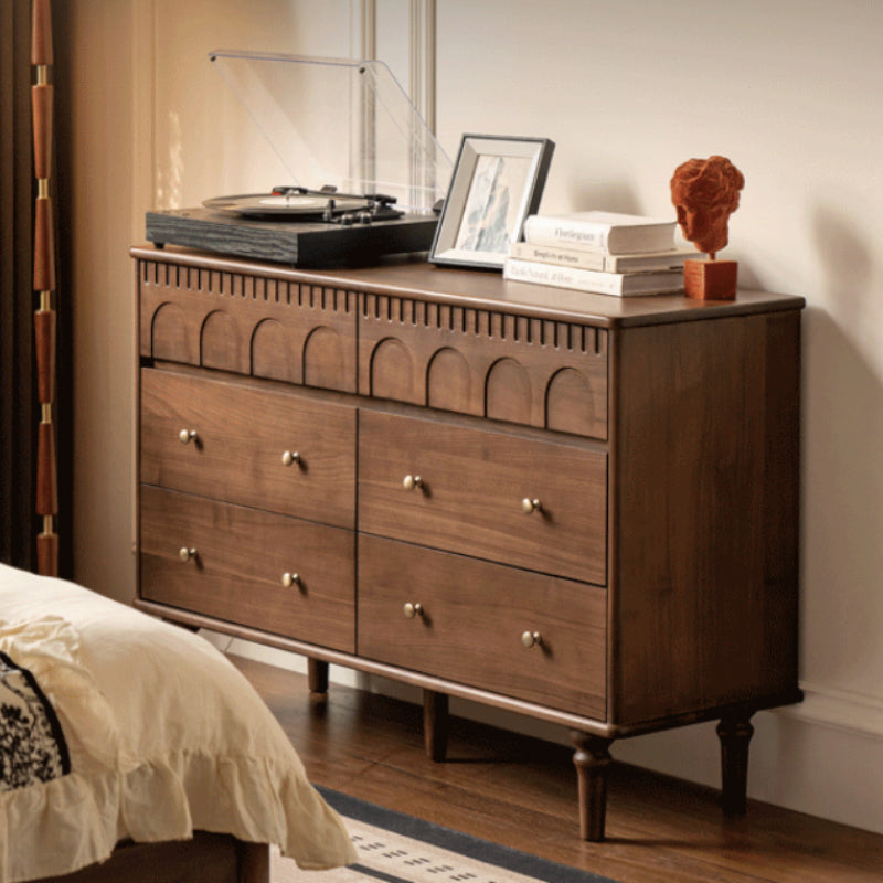 Brittany Chest of Drawers, Solid Black Walnut with Pinewood 63cm 83cm 123cm – view 2