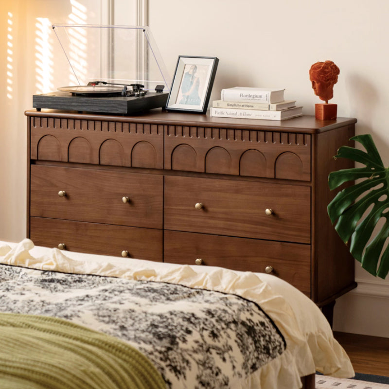 Brittany Chest of Drawers, Solid Black Walnut with Pinewood 63cm 83cm 123cm – view 3