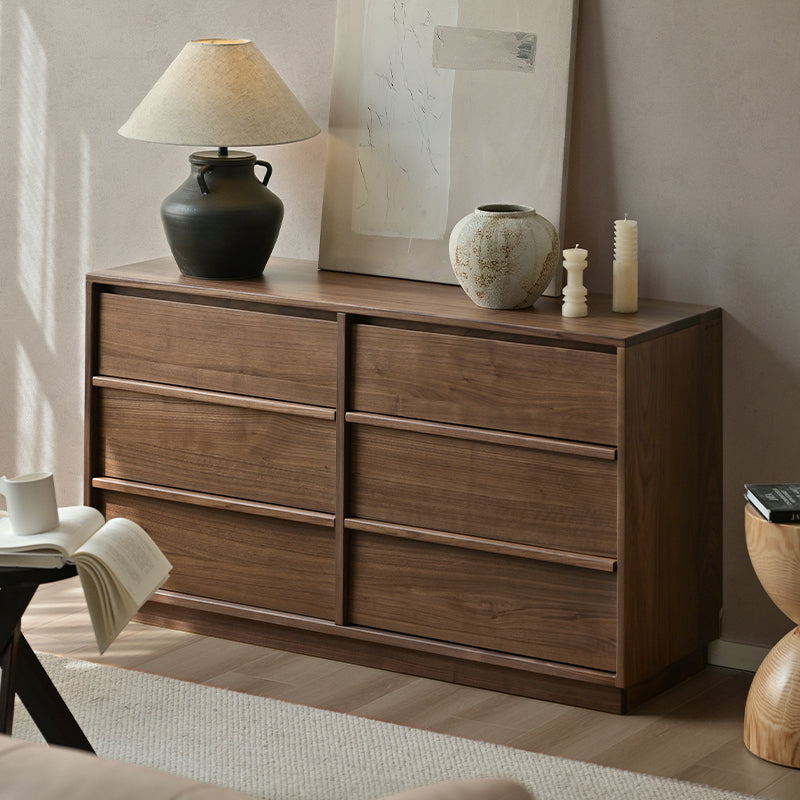 Carmela Solid Black Walnut Chest of Drawers 131cm – view 3