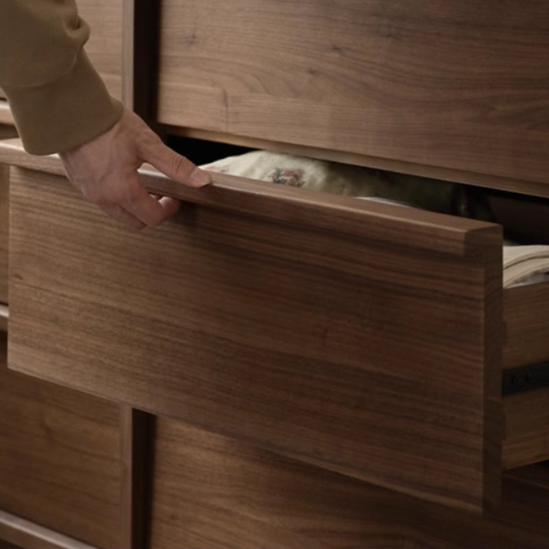 Carmela Solid Black Walnut Chest of Drawers 131cm – view 8