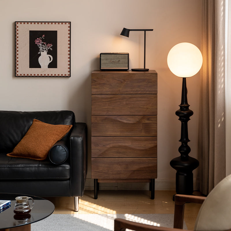 Bertram Solid Black Walnut Chest of Drawers 56cm