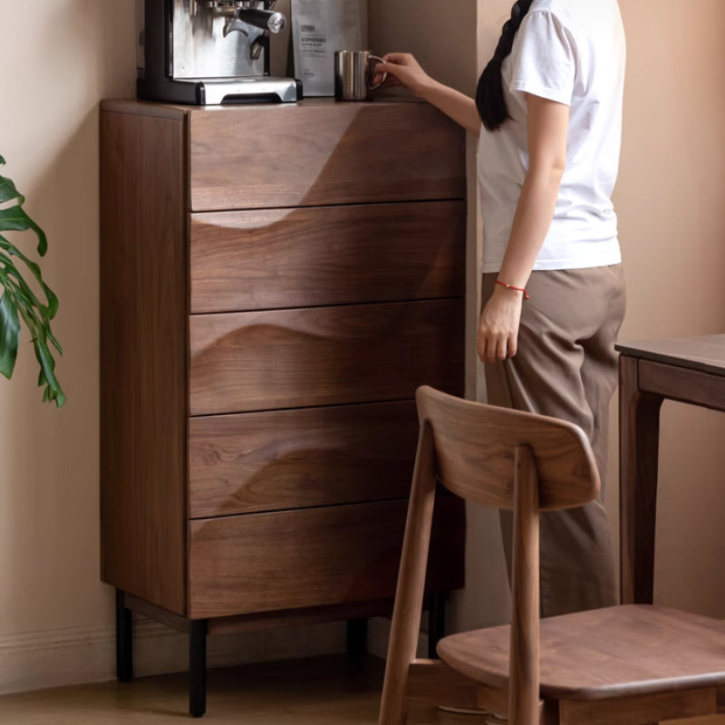 Bertram Solid Black Walnut Chest of Drawers 56cm – view 7