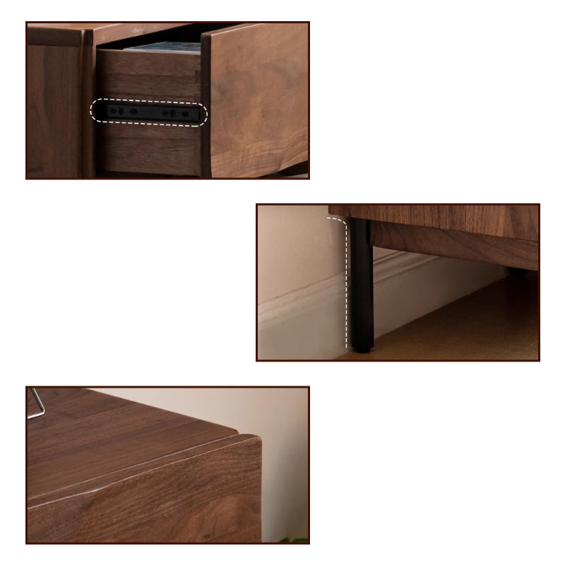 Bertram Solid Black Walnut Chest of Drawers 56cm – view 9