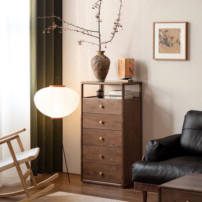 Brady Solid Black Walnut Chest of Drawers 58cm