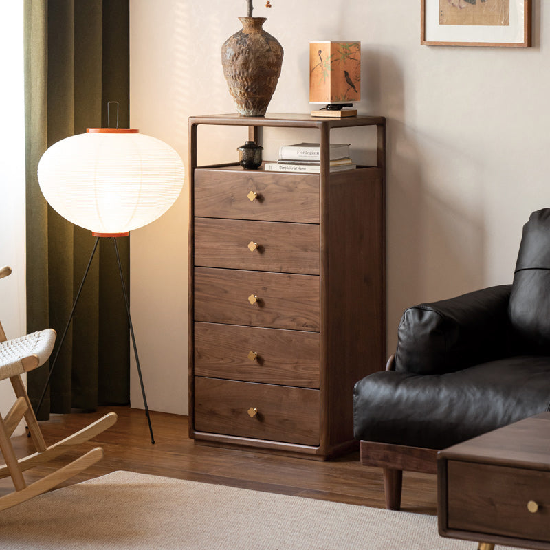 Brady Solid Black Walnut Chest of Drawers 58cm – view 4