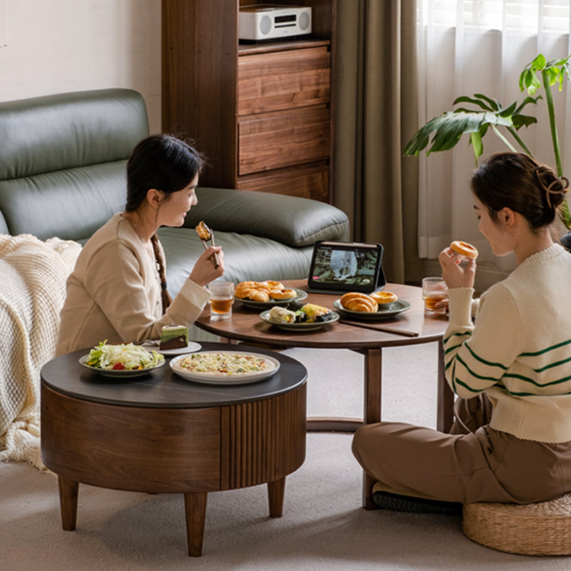 Thomas solid black walnut coffee table and side table set – view 4