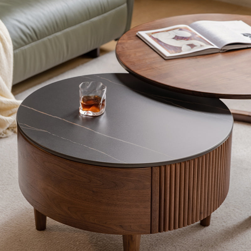 Thomas solid black walnut coffee table and side table set – view 6