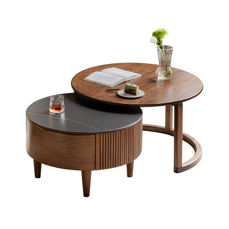 Thomas solid black walnut coffee table and side table set – view 7