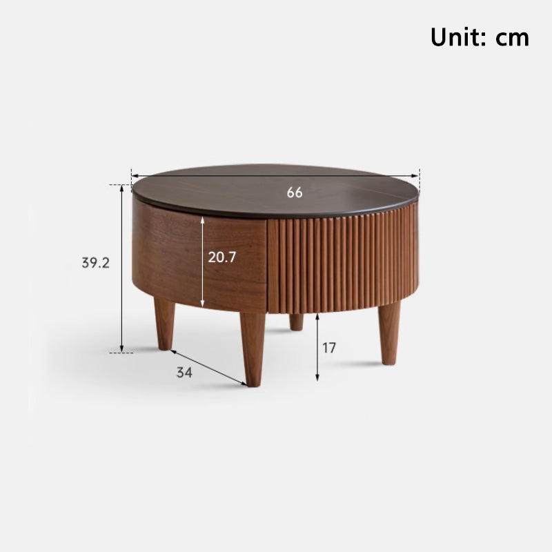 Thomas solid black walnut coffee table and side table set – view 8