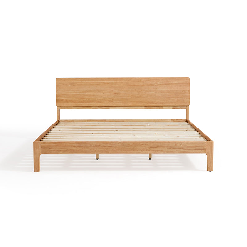 Wanda Rubberwood Queen Bed Frame with Double Beam and Eight Legs – view 17