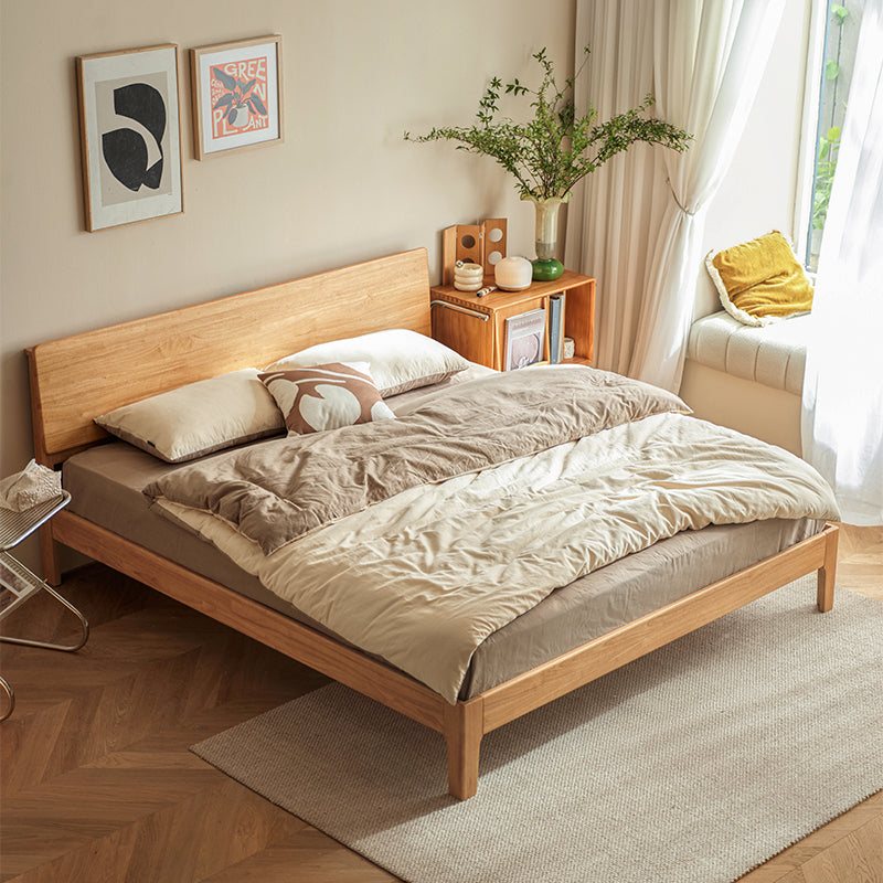 Wanda Rubberwood Queen Bed Frame with Double Beam and Eight Legs – view 4