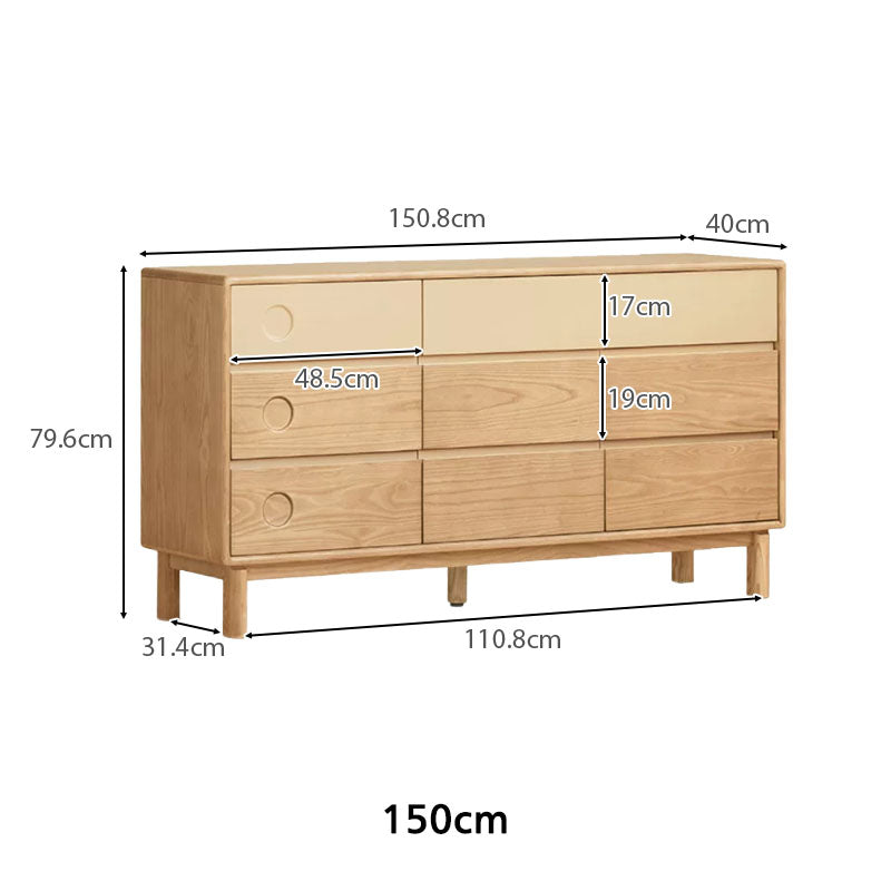 Waverly solid ash dresser in natural wood finish – view 8
