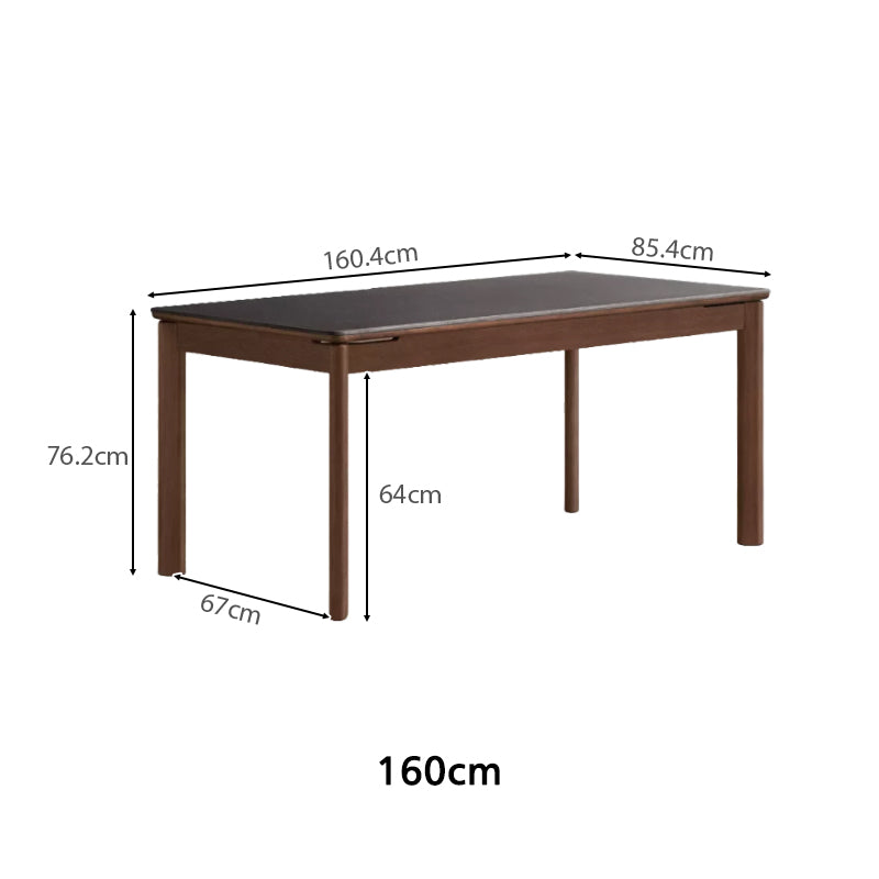 Wilfred solid pear wood dining table with ceramic – view 22