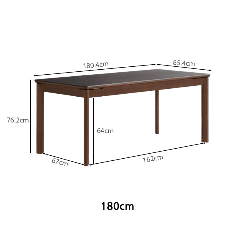 Wilfred solid pear wood dining table with ceramic – view 24