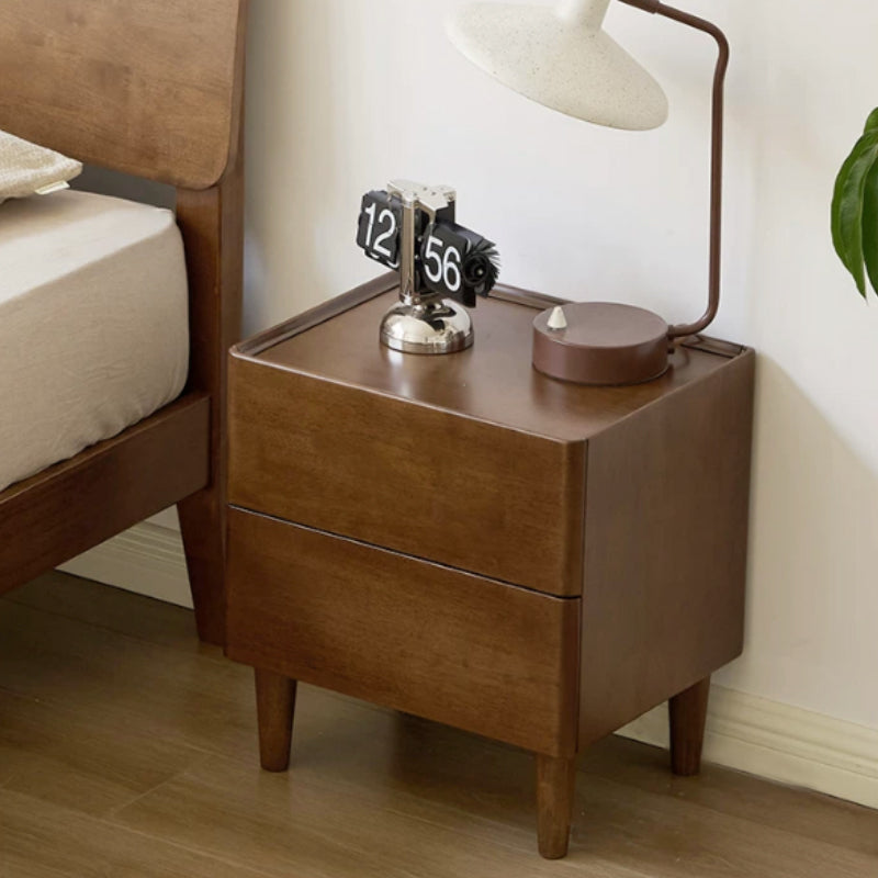 Winston rubberwood bedside table in walnut colour – view 4