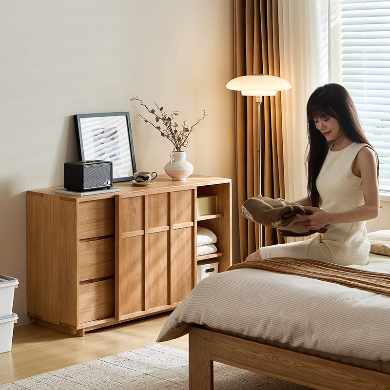 Theresa Rubberwood Chest of Drawers 120cm