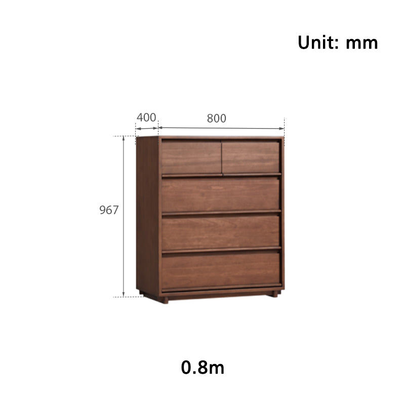 Vivian Rubberwood Chest of Drawers 60cm / 80cm / 150cm – view 20