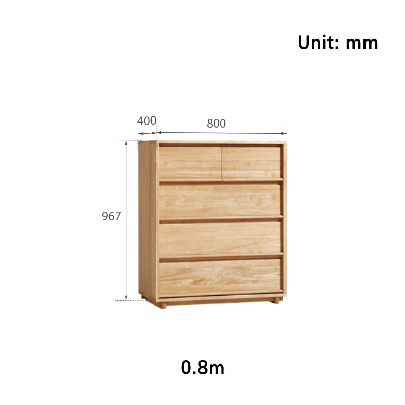 Vivian Rubberwood Chest of Drawers 60cm / 80cm / 150cm – view 40