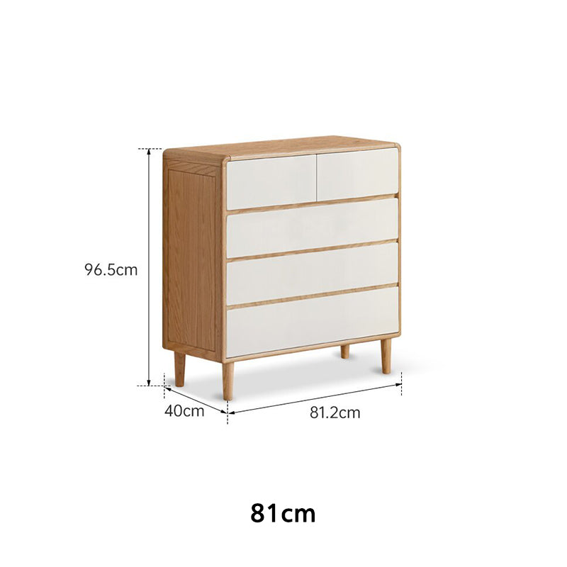 Conrad Solid American Oak and Pinewood Chest of Drawers 56cm 81cm 121cm 150cm – view 18