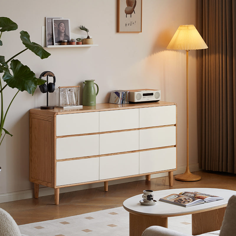 Conrad Solid American Oak and Pinewood Chest of Drawers 56cm 81cm 121cm 150cm – view 2