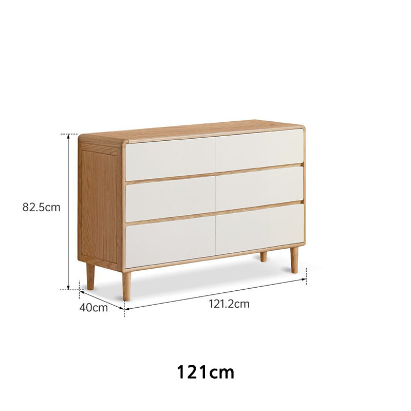 Conrad Solid American Oak and Pinewood Chest of Drawers 56cm 81cm 121cm 150cm – view 20