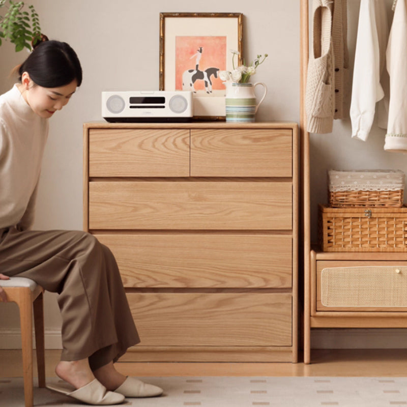 Travis Solid American Oak Chest of Drawers 81cm / 160cm – 81cm