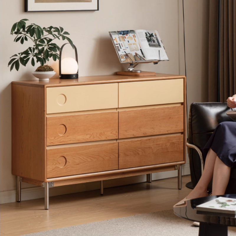 Esme Solid Cherry Wood Chest of Drawers 61cm / 121cm / 150cm – 121cm, view 9