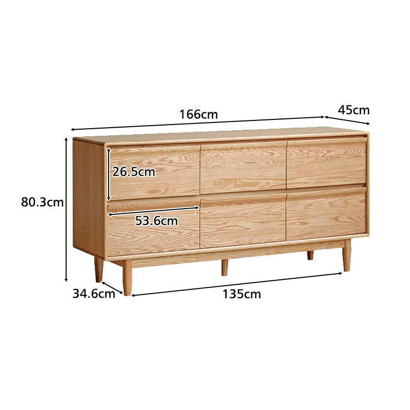 Richard Solid American Oak Chest of Drawers – view 7