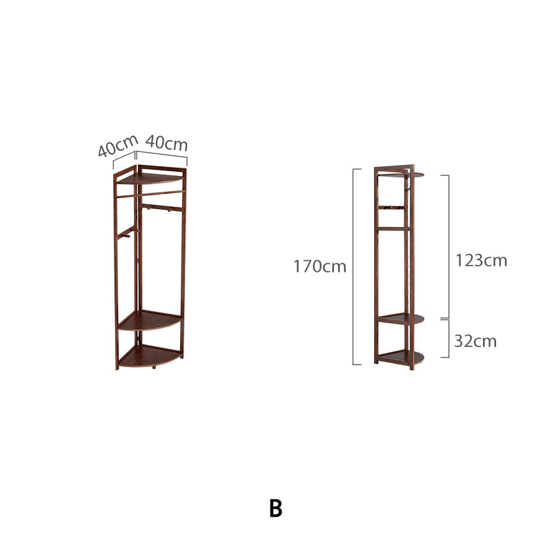 Donovan Rubberwood Coat Rack with Shelf, 3 Sizes – view 12