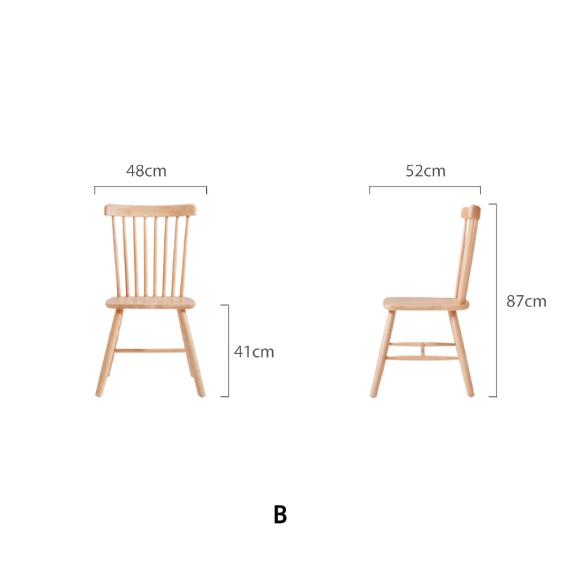 Debra Wooden Dining Chair in Rubberwood – view 10