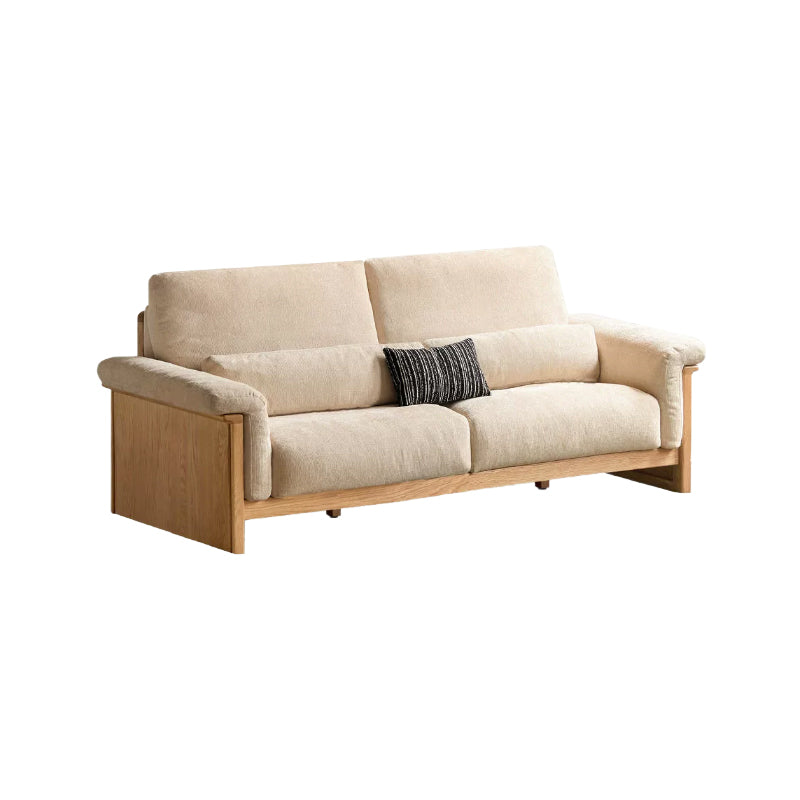 Xander Chenille Sofa with FAS-Graded Solid American Oak 223cm 253cm 283cm – Natural Wood 223cm, view 18