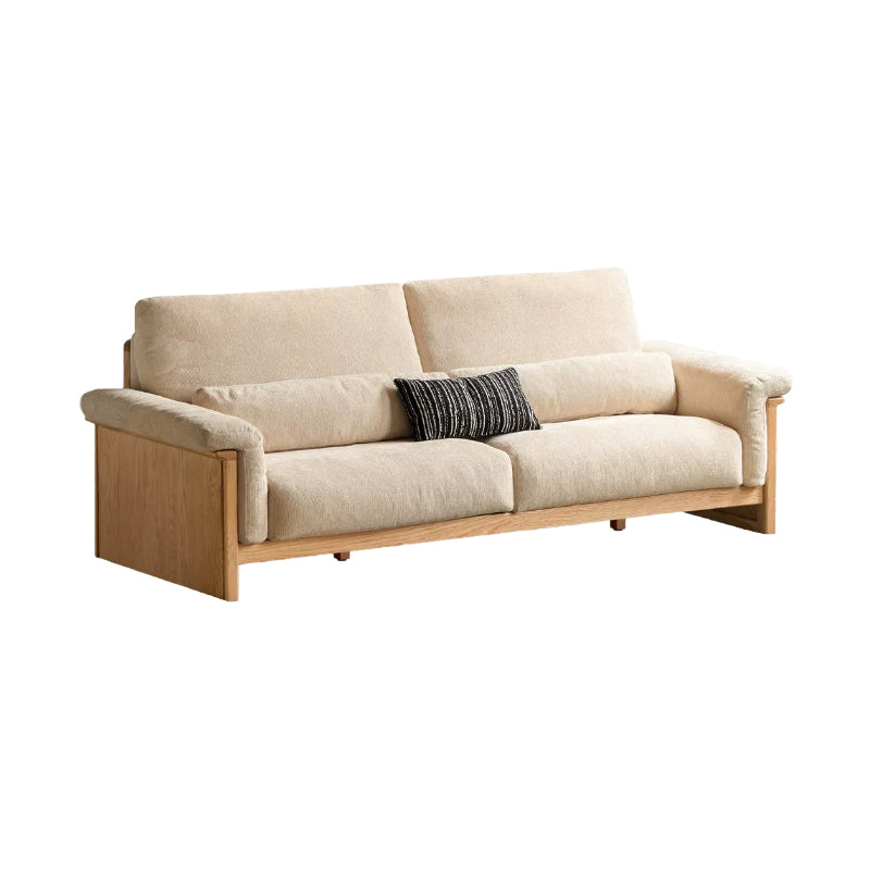 Xander Chenille Sofa with FAS-Graded Solid American Oak 223cm 253cm 283cm – Natural Wood 253cm, view 20