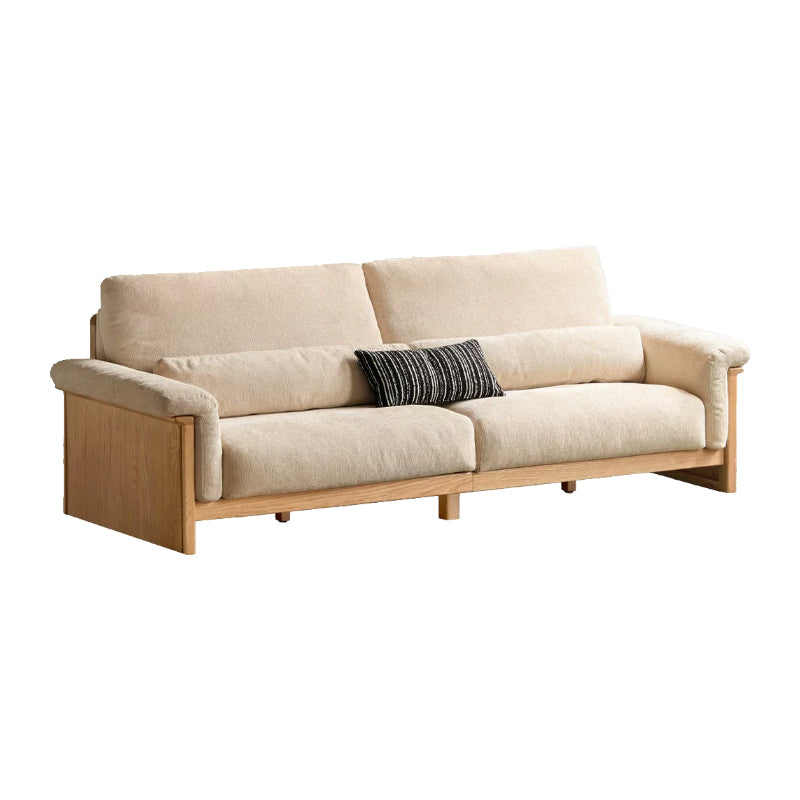 Xander Chenille Sofa with FAS-Graded Solid American Oak 223cm 253cm 283cm – Natural Wood 283cm, view 22