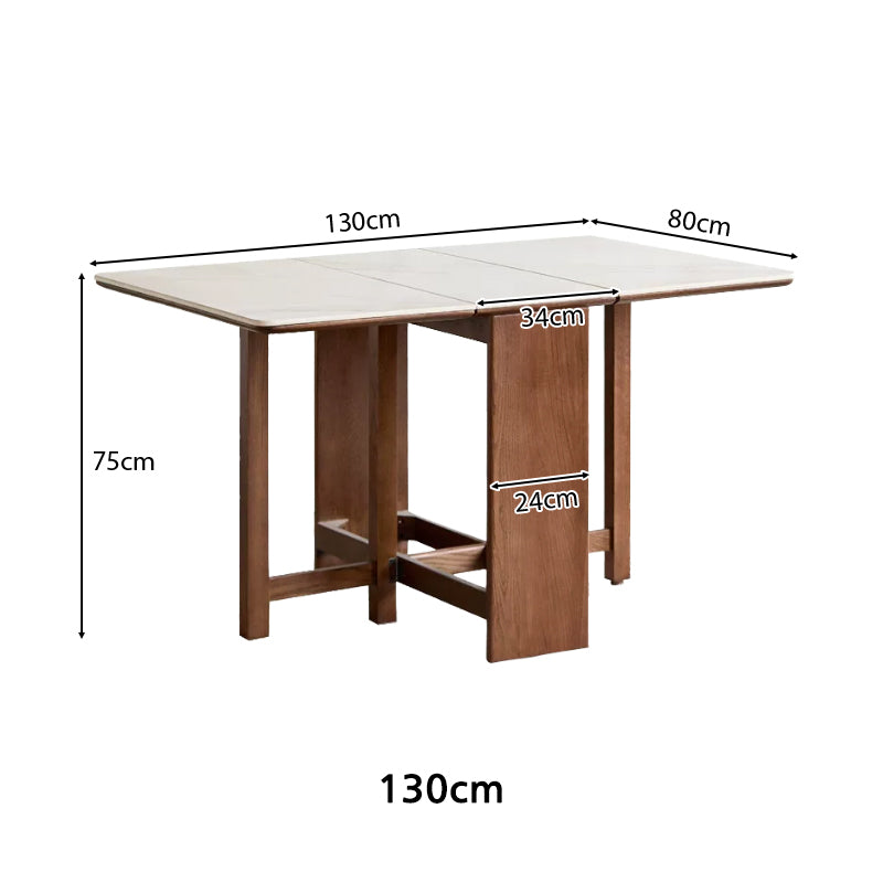 Xavier oak and ceramic extendable dining table in walnut colour – view 13