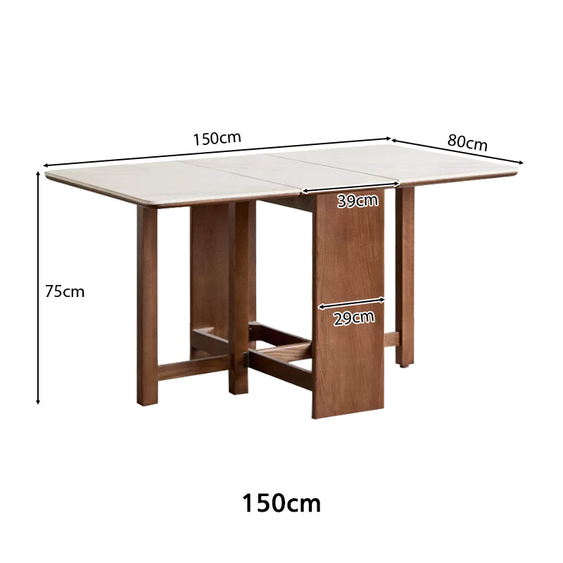 Xavier oak and ceramic extendable dining table in walnut colour – view 15